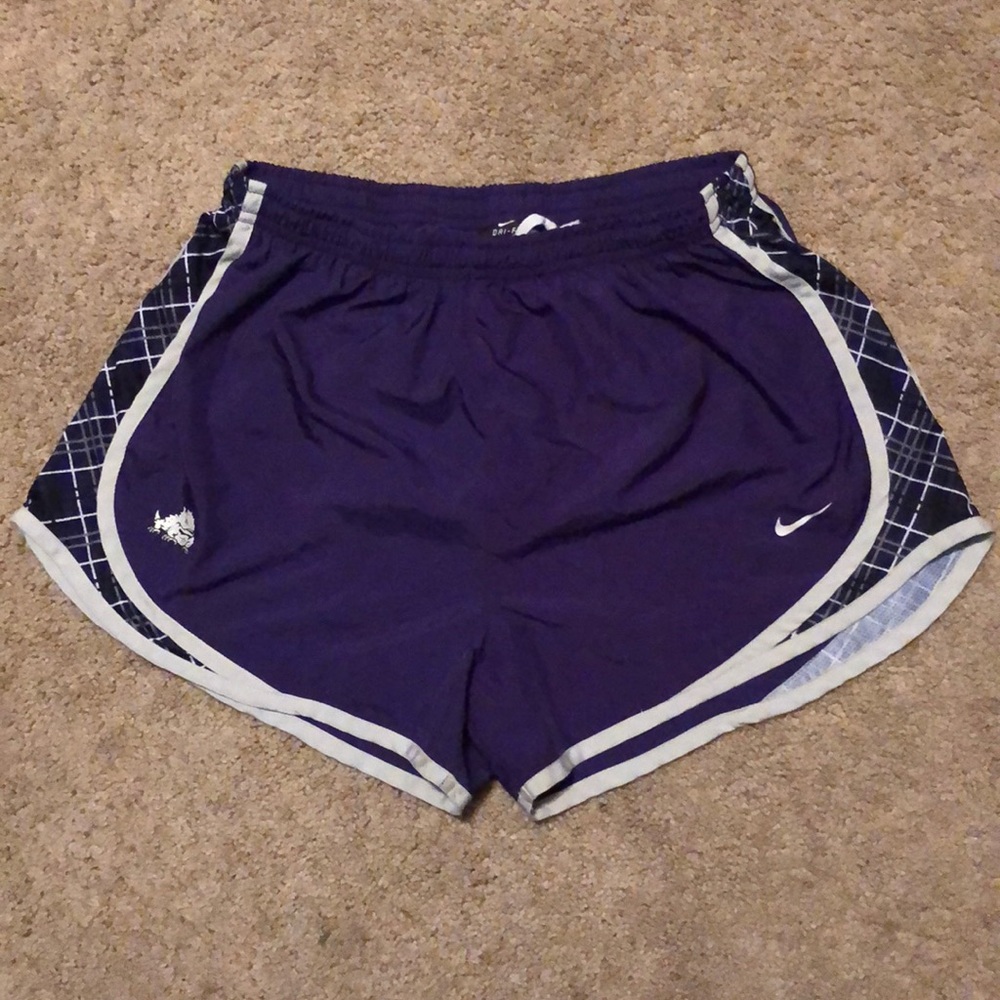 Purple TCU Nike shorts